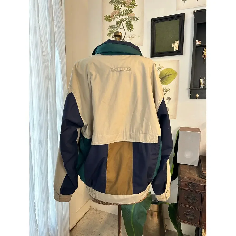 Vintage London Fog Unisex Jacket Size Large Sailboat Windbreaker Coastal - Picture 2 of 6